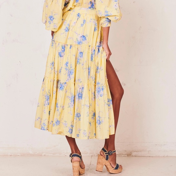 LoveShackFancy Floral Tiered Skirt - Picture 9 of 11